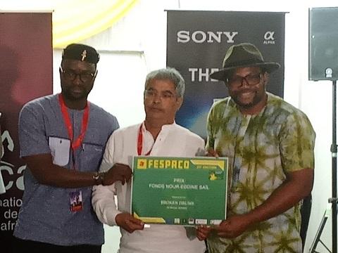2. L’équipe du film Broken drums, lauréate du Prix du Fonds Nour-Eddine Saïl/Maroc